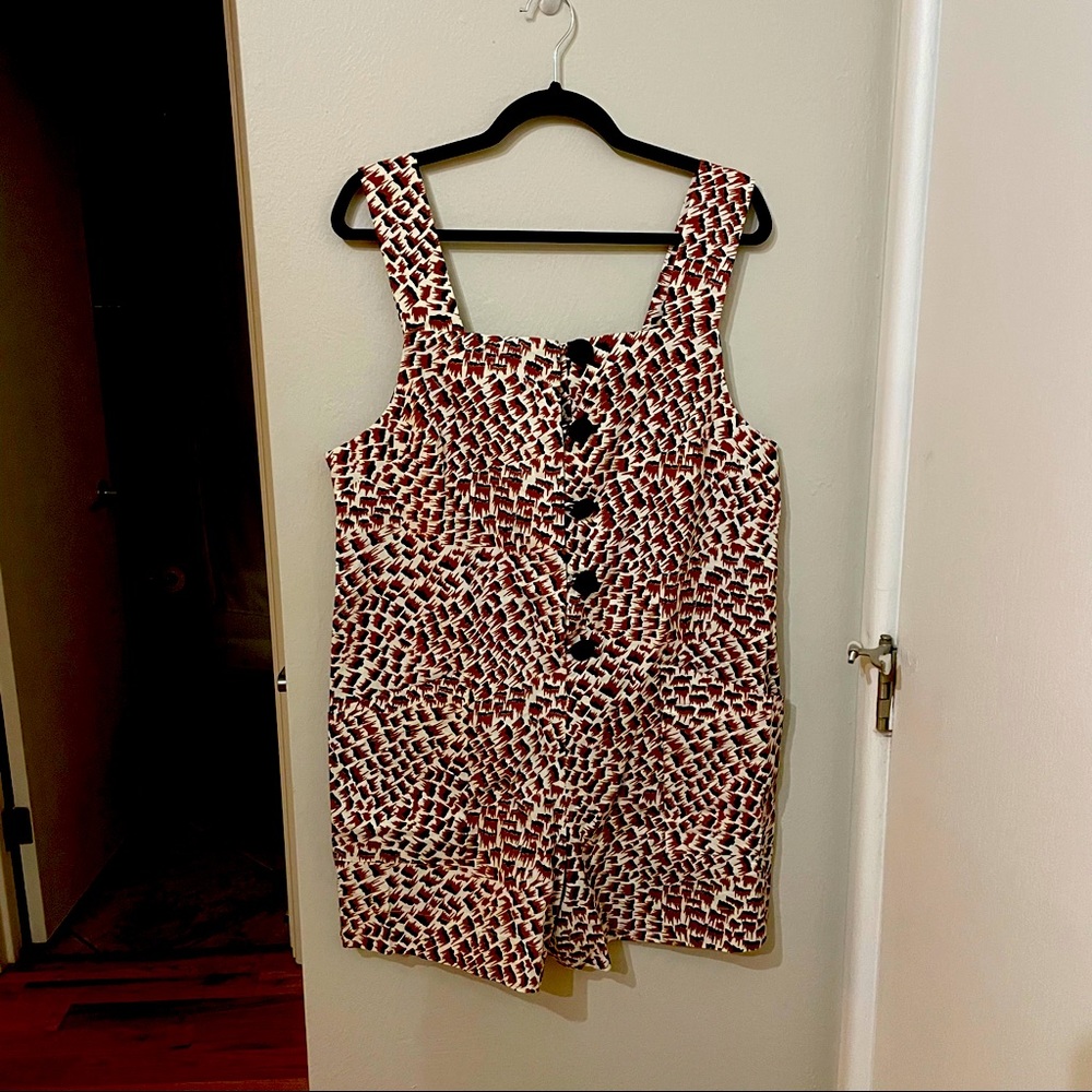 Topshop Giraffe Print Short Jumpsuit